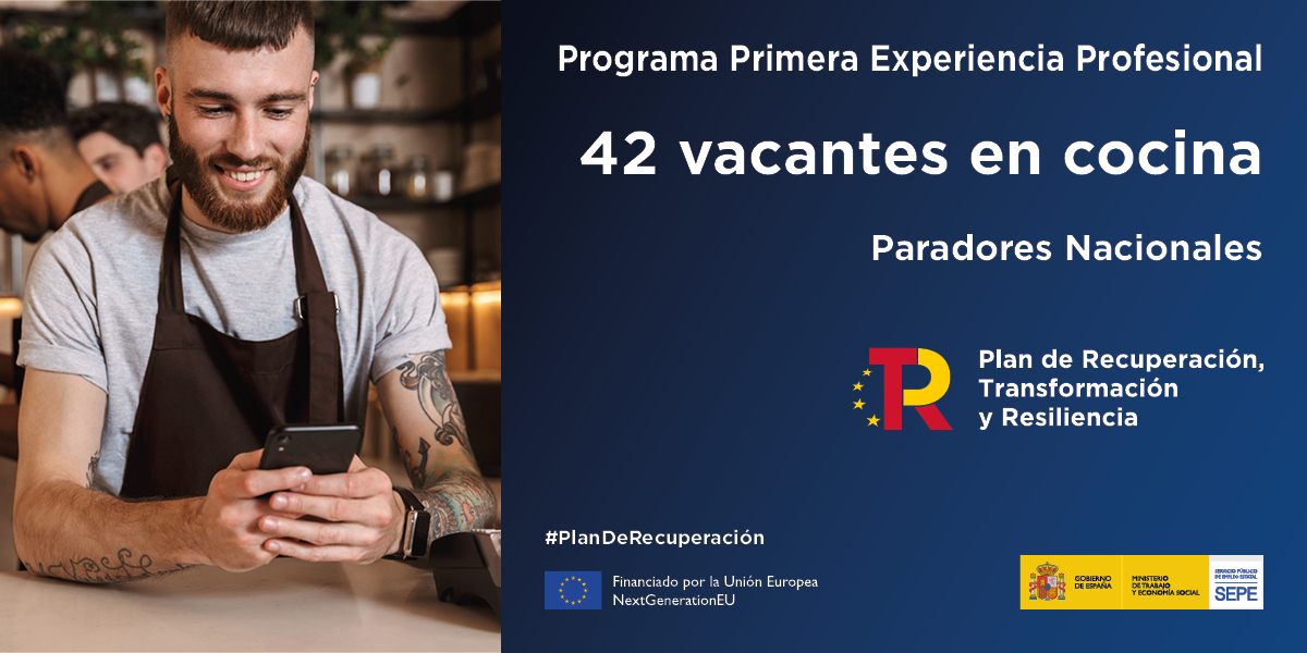 garantia_juv's tweet photo. 🇪🇺 #ProgramaPrimeraExperienciaProfesional #PEX ➡
👨🍳👩🍳 @paradores lanza 4️⃣2️⃣ #OfertasdeEmpleo para cocina.
🔸 Financiado por la Unión Europea – NextGenerationEU @P_Recuperacion #PlandeRecuperación
🔷 Más información ➡ https://t.co/1asa68nsEM https://t.co/BmMVcVGkEq