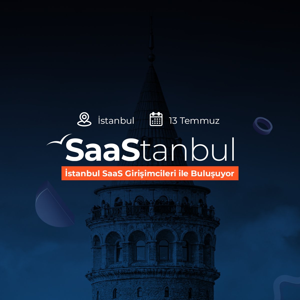 ⚡️DUYURU⚡️: SaaS alanındaki son gelişmeleri yakından takip etmek, zorlukları ve fırsatları keşfetmek, ilham verici konuşmacılarla tanışmak ve sektör profesyonelleriyle bağlantı kurmak için İstanbul'da bir etkinlik düzenliyoruz. 

500+ kişinin katılmasını beklediğimiz bu etkinlik