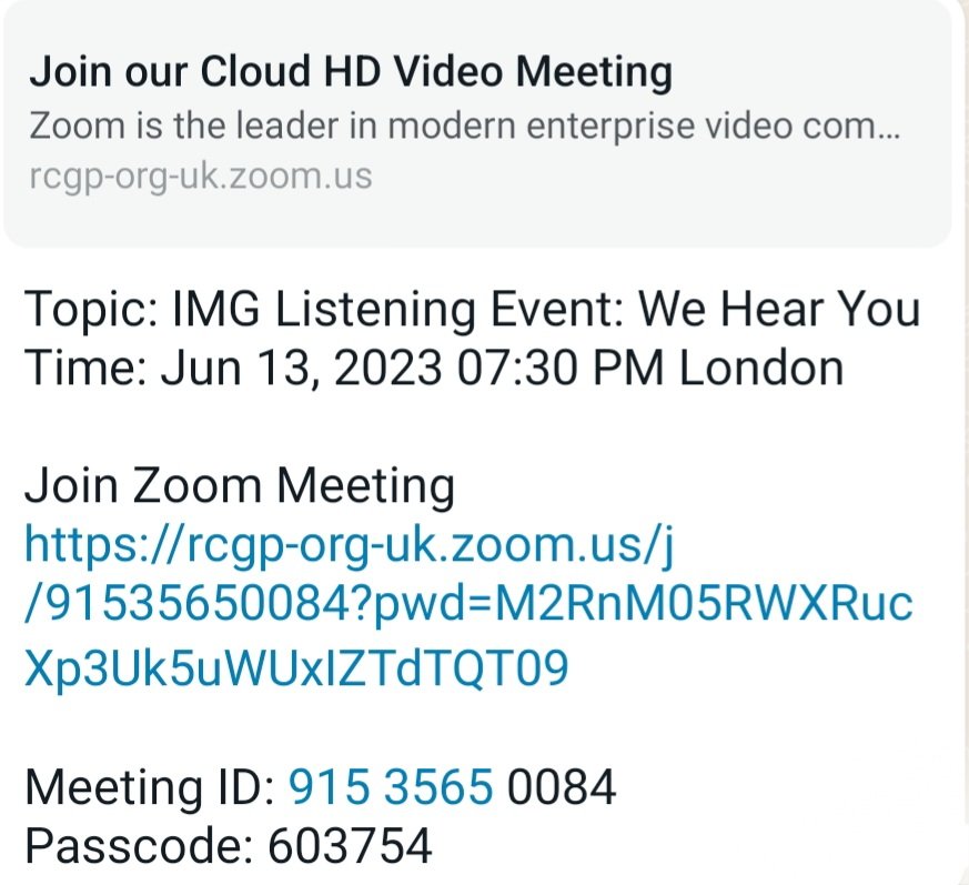📢 Calling all IMG GP Trainees

Lived experiences are key to inspiring others &amp; improving systems. Come, listen &amp; share!