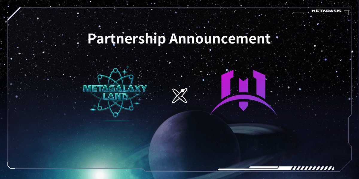 We are thrilled to announce the partnership with <a href="/metagalaxyland/">Metagalaxy Land</a> 

Welcome the fantastic #Metaverse. It must be a super step for both of us getting stronger and exploring more possibilities!

Have fun here in MetaOasis🥳

#web3 #blockchain