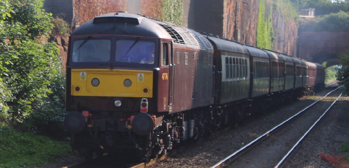 Nice to see @westcoastrail and Class 37 (37706) and Class 47 (47746) 'Chris Fudge' working the first WCML Dalesman day trip of the year, as it makes a stop at Frodsham  this morning....