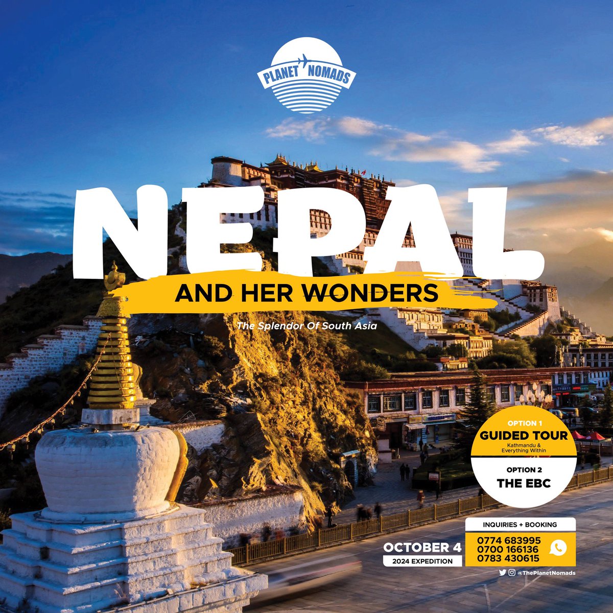 Whether you simply want to explore Nepal’s most treasured sites in #Kathmandu & get immersed in its colorful monasteries, diversity of art & the medieval culture or you are lured by the call of mountains & seek to trek to the famous Base Camp, the #EBC—#Nepal 🇳🇵has it all!