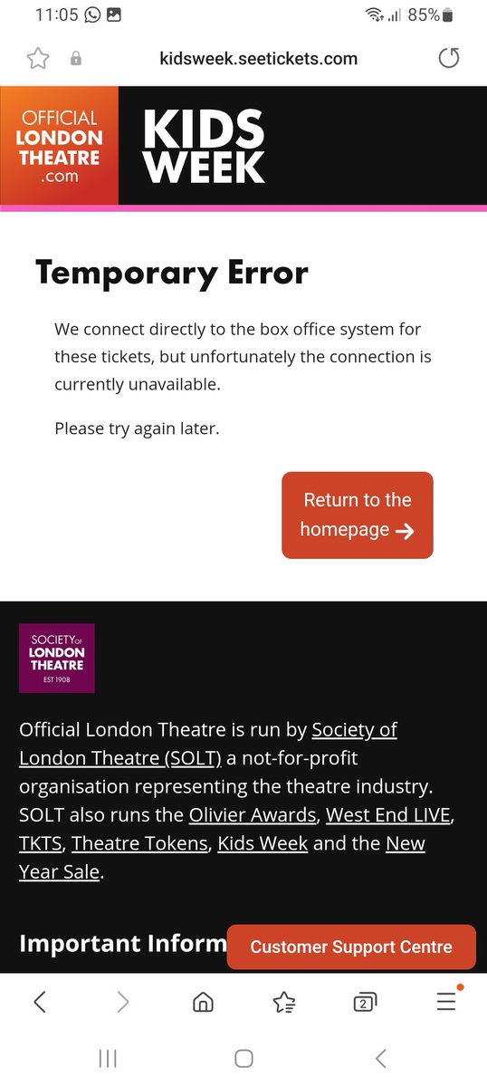 Rowanfb's tweet image. Ffs, wait an hour get in, then can't get past this #kidsweek