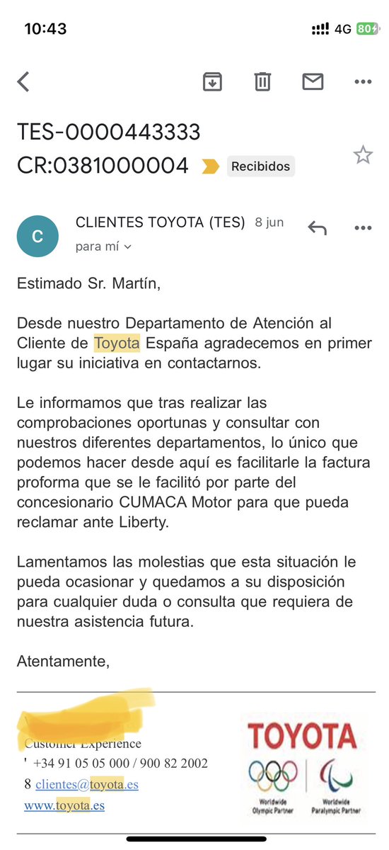 Jesu_MD's tweet photo. Hola @Ayuda_Liberty @GrupoLiberty_es esto me pide @ToyotaCumaca @ToyotaSA que haga. RECLAMARLES LA DIFERENCIA DE PRECIO ENTRE EL PRESUPUESTO QUE USTEDES ME MANDAN Y EL QUE ME MANDAN ELLOS https://t.co/bE59b37JH3
