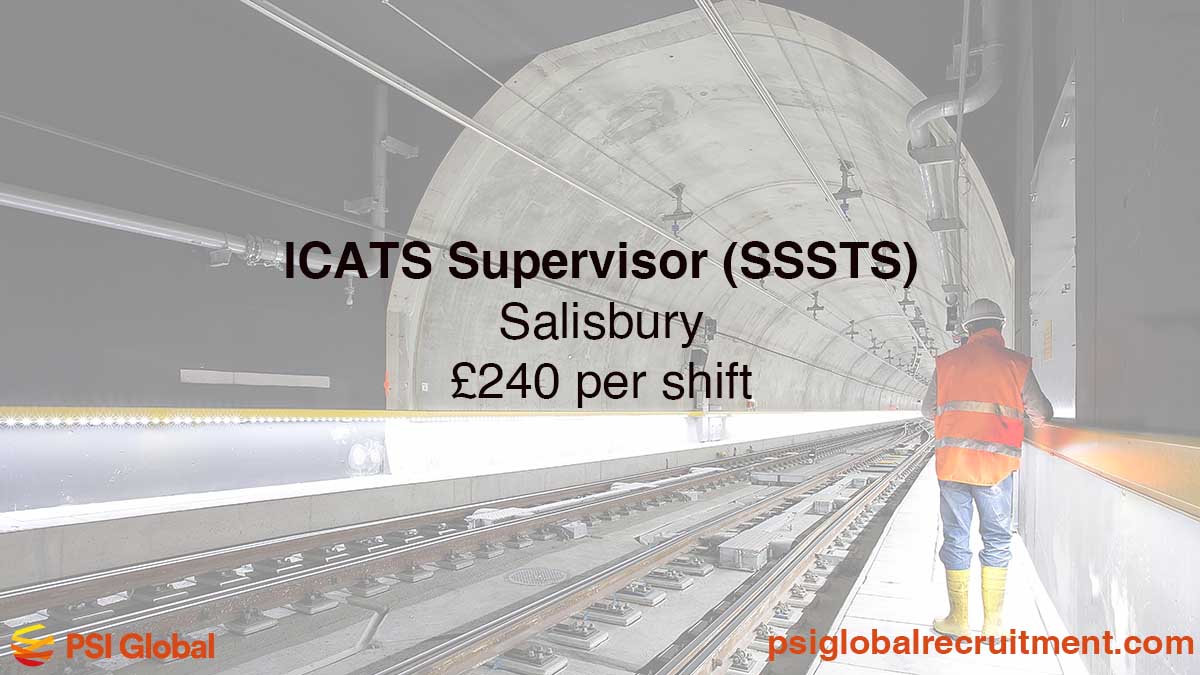 Job Alert: Our London team are recruiting an ICATS Supervisor (SSSTS) for work in Salisbury ASAP. Call/text Izabela on 07538 884 901 to discuss this role further, or visit our website to apply now 👉 ow.ly/HiGz50OMHKX @JCPinWiltshire
 #SalisburyJobs #WiltshireJobs #RailJobs