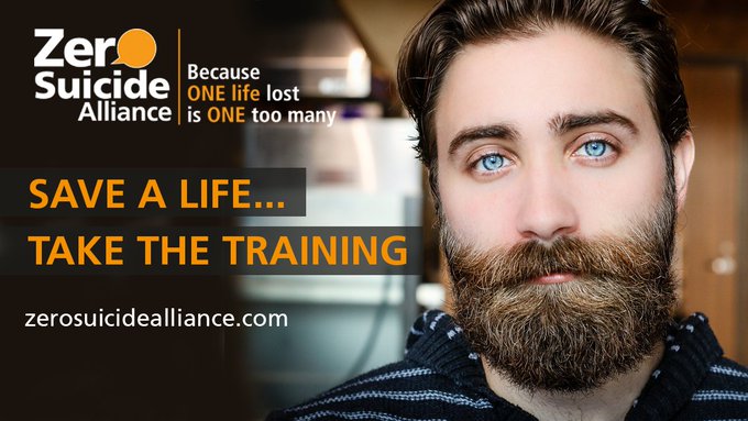 NHSEngland's tweet photo. This #MensHealthWeek find out how you can help people who might be struggling, and learn the skills to be able to start conversations about suicide.
 
This training from @Zer0Suicide only takes 20 minutes, and could help save a life. https://t.co/tn7xQnEm75 https://t.co/JWPzXwTt2h