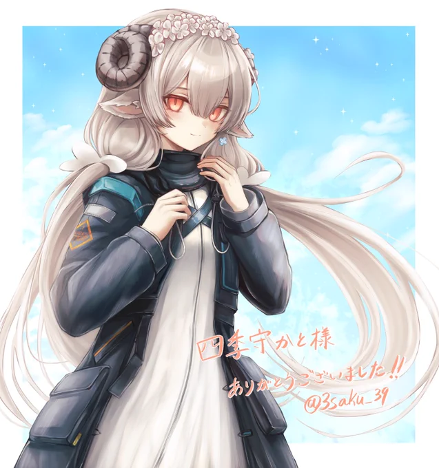 ドクター服を着ている四季守かと様を描かせていただきました!リクエストありがとうございました #かとあーと