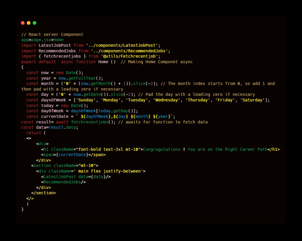 moiz77131's tweet photo. Example of React server Components in Latest Next js 13.4 https://t.co/diZGgUDMB2