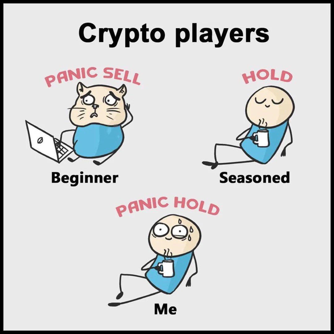 Which #Poloniex trader mind are you? 1⃣️Panic Sell 😨 2⃣️Hold 😌 3⃣️Panic  Hold😂 #Crypto #trading #trader #Memes