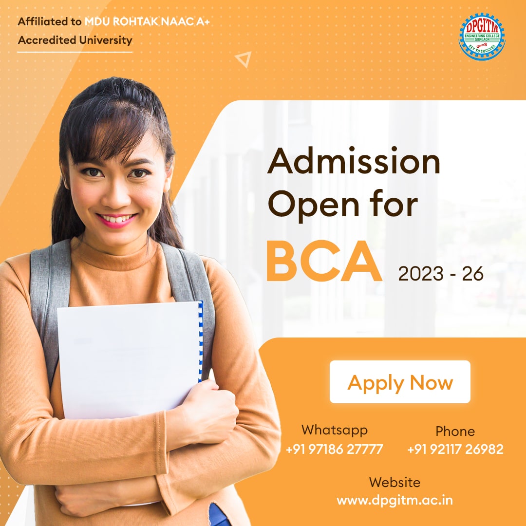 and unlock endless opportunities in the fast-growing #techindustry. Apply now to secure your spot: dpgitm.ac.in
 
#admissions2023 #collegeadmissions #admissionopen #MDURohtak #bcaadmission #technology #innovation
