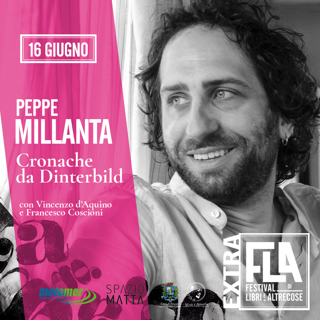 Venerdì 16 giugno alle 18:30, presso lo Spazio Matta di Pescara, ho sentito dire che verrà presentato per la prima volta "Cronache da Dinterbild", il nuovo romanzo di @peppemillanta #EXTRAFLA <a href="/neo/">Neo</a>