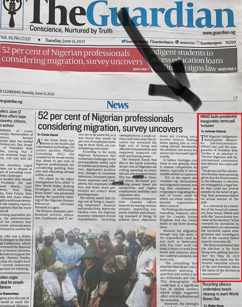 NINAS says: #Nigeria is deceiving Nigerians and the world because 2023 presidential elections are NOT YET OVER!!!
#NINASisRight #ConstitutionIsTheProblem #TransitionNow #EndSARS