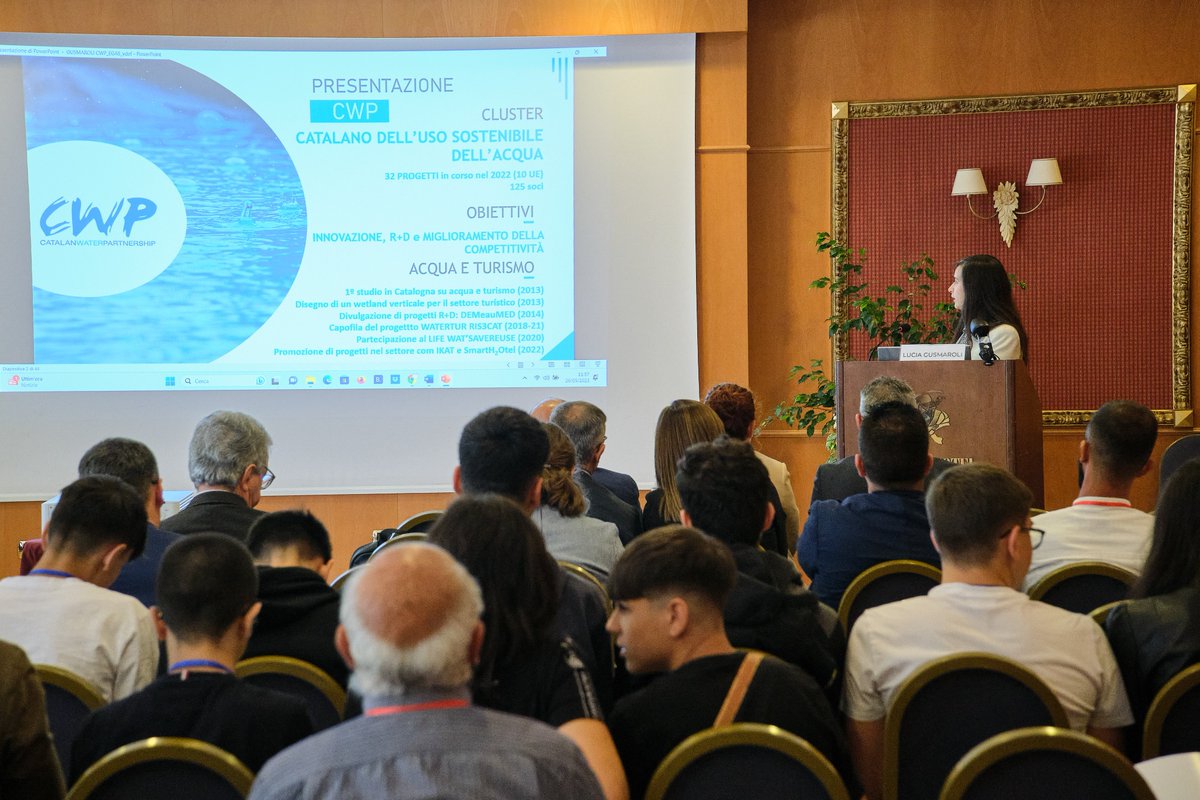 watsavereuse's tweet photo. 🇪🇺 / Last May 26 @lucia_sin_tilde from @CatalanWaterP was on the opportunity to present the @LIFEprogramme #WATSAVEREUSE project in Cagliari, Sardinia Region, Italy as part of the #Replication
Here some frames of the event:📺https://t.co/3kQskPSZvZ https://t.co/3sewLLwZeB