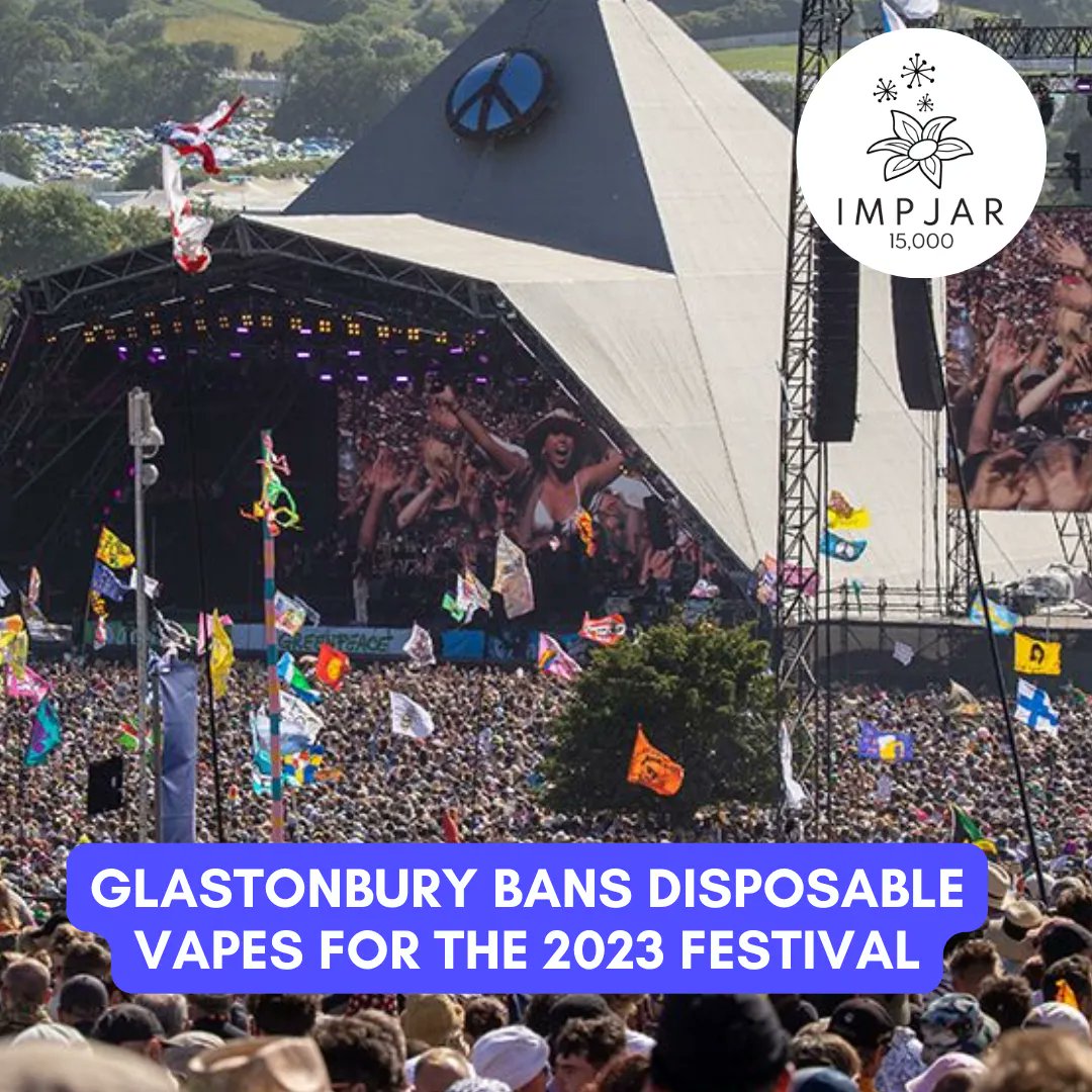 Imp Jar (@impjarliquids) on Twitter photo Glastonbury tells festivalgoers not to bring disposable vapes, organisers add e-cigarettes to official βdo not bringβ list, which also includes gazebos and knives. According to <a href="/guardian/">The Guardian</a> Glastonbury tells festivalgoers not to bring disposable vapes, organisers add e-cigarettes to official βdo not bringβ list, which also includes gazebos and knives. According to <a href="/guardian/">The Guardian</a>