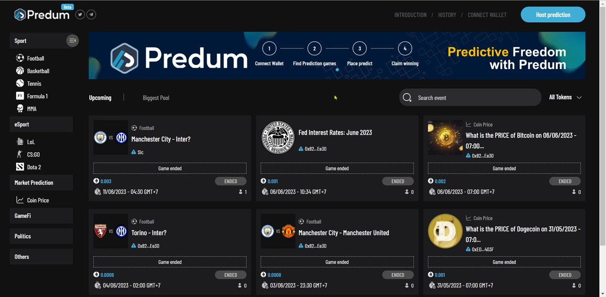 predum__io's tweet photo. ๐ Exciting News! ๐
Predum Beta is now live on Arbitrum One!
https://t.co/QWSxNysehR
Join us, explore diverse games, and unleash your predictive skills. Join Predum Beta on Arbitrum One today!
#Predum #Beta #Predictions #DecentralizedProtocol #ARB https://t.co/AhKClH14RZ
