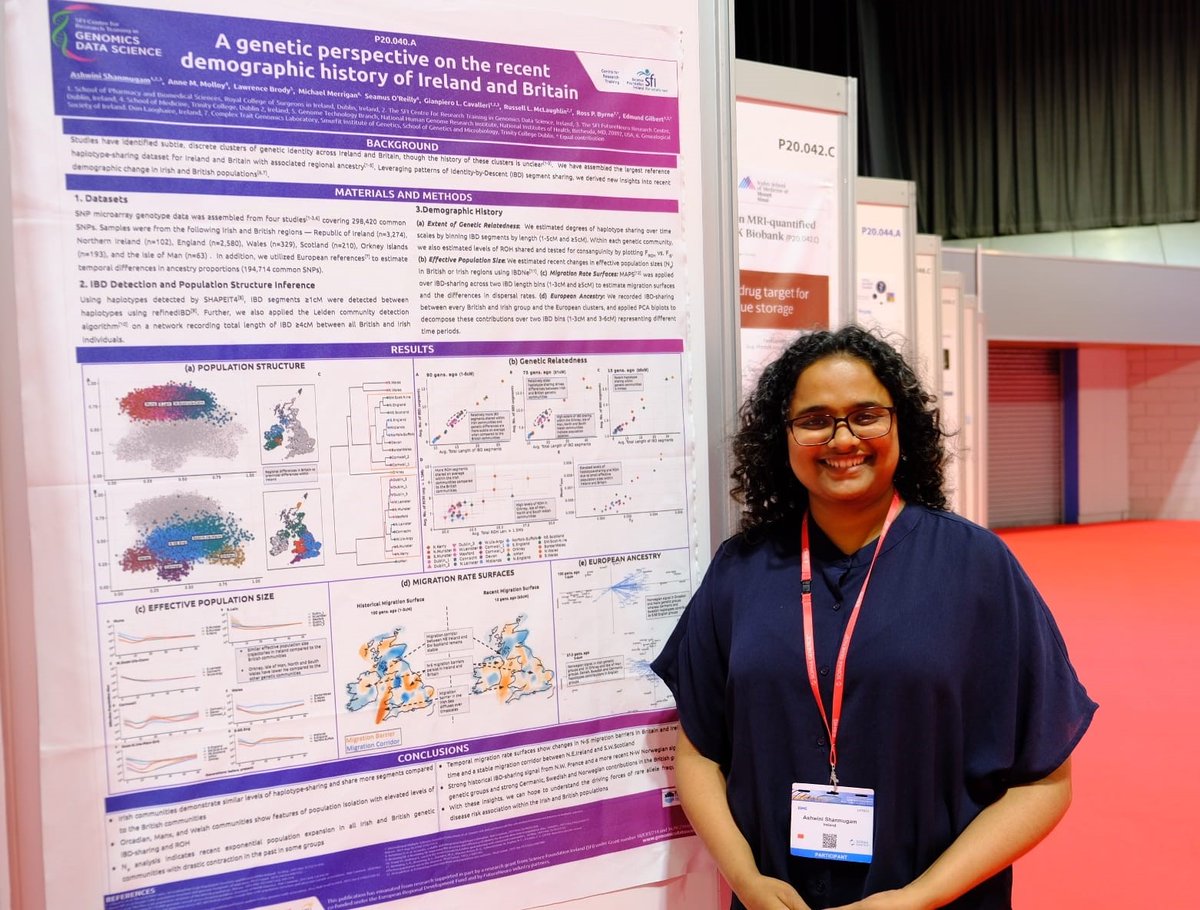 Futureneuro_ie's tweet photo. Shout-out to the strong @Futureneuro_ie team @eshgsociety with research covering  diagnostic &amp; bioinformatic tools,  population-based genomics, predictors of adverse reaction, novel dominant epilepsy genes &amp; genomic-based trial recruitment. @GenomicsCRT @scienceirel #ESHG2023 https://t.co/TH4bRkY2Ho