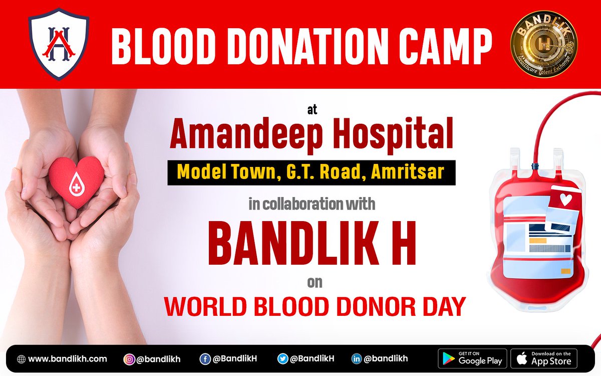 Blood Donation Camp at Amandeep Hospital (Model Town, G.T. Road, Amritsar) in collaboration with BANDLIK H on

World Blood Donor Day

Join Event:  fb.me/e/3JtfOZygu
.
.
.
.
#worldblooddonorday #blooddonorday #blooddonor #blood #donor #amandeephospital #amritsar #modeltown
