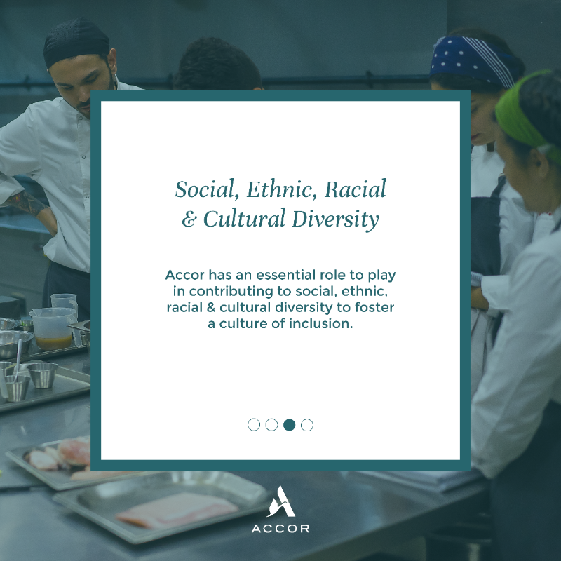Accor's tweet photo. Today marks the launch of Accor's Diversity, Equity and Inclusion Week 👏✨Our teams will showcase what it means to be a truly diverse, equitable and inclusive workplace. 🌍
Learn more about our commitments👇
#DiversityandInclusion #BeALLYouAre