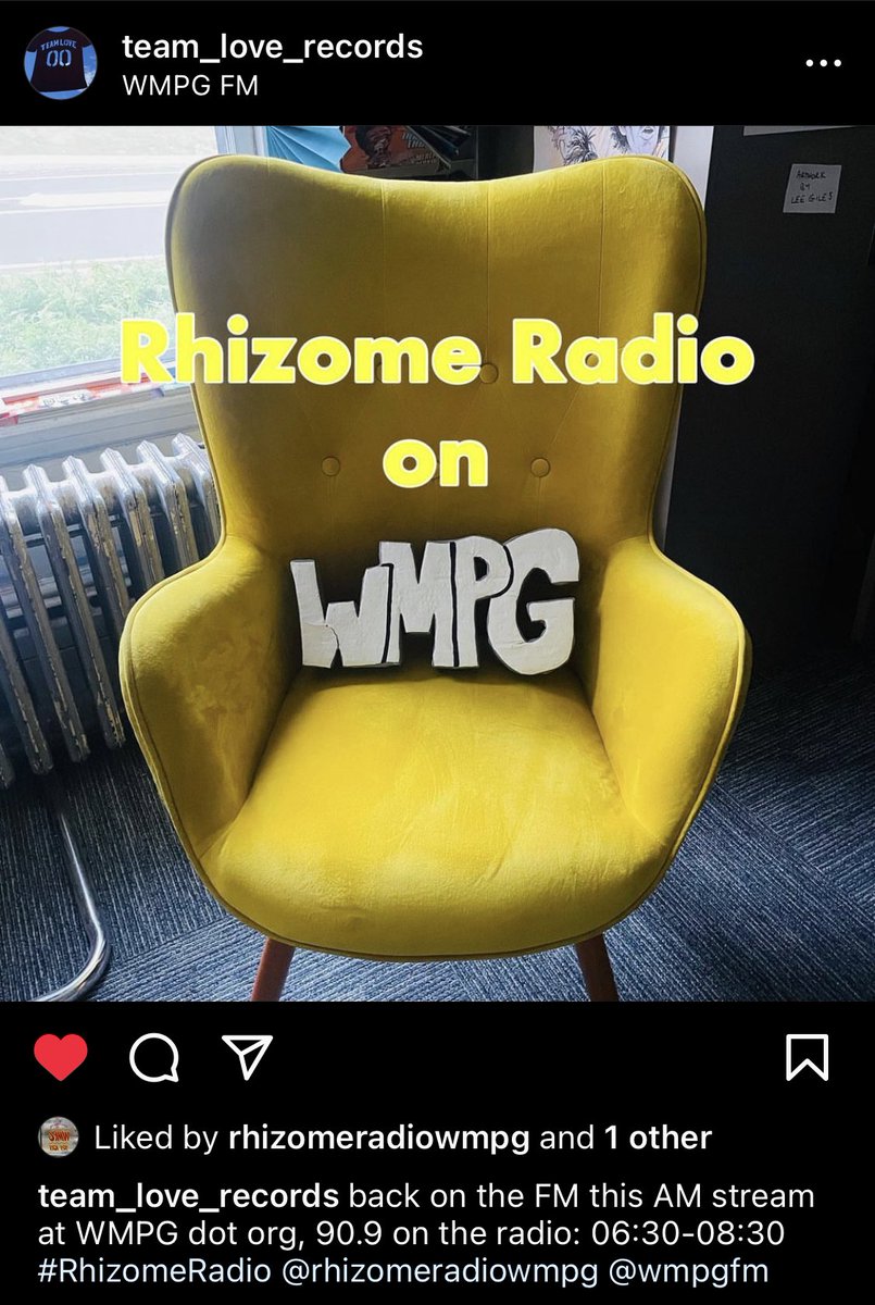 Tuesdays 6:30-8:30a ET @RhizomeRadio on WMPG. Streaming and archived here wmpg.org