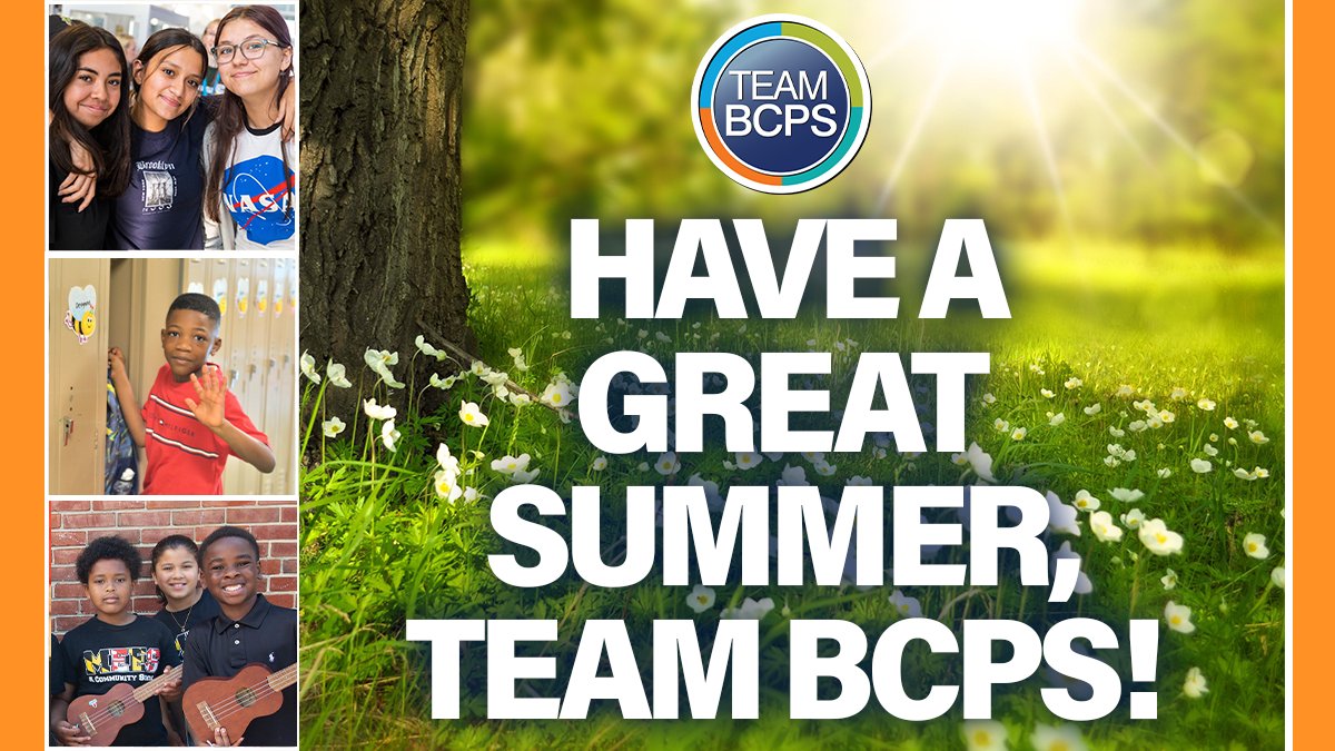 🌞 The last day of school is here! As the 2022-2023 school year comes to an end, we'd like to congratulate all #TeamBCPS students and educators on a successful year! We wish you a safe and memorable summer.
