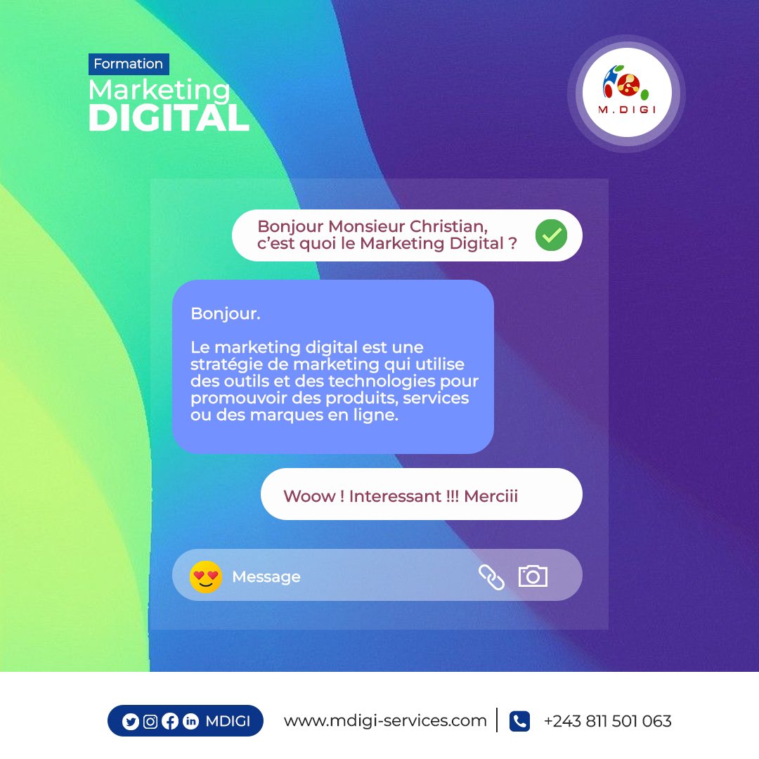 MDIGI01's tweet photo. Vous apprendrez plus sur le sujet 🤩à travers cette formation professionnel qui sera présentée par Mr @christianjibikilay 

Et n’oubliez pas de réserver votre place sur ☎️ +243 811 501 063 

#formationprofessionnel 
#marketingdigital 
#apprendreautrement 
#lemondedigital https://t.co/3niqBZb9qO
