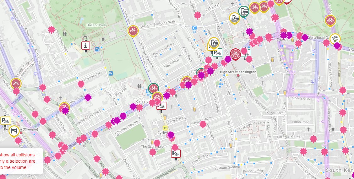 London_Cycling's tweet image. How do you respond to a consultation that suggests a *dotted line in paint* for cycling on the most dangerous roads in the borough?! 🤬

Here’s what you can do for #KensingtonHighStreet &amp;amp; Fulham Road… 1/2