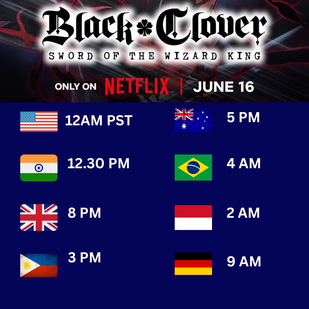 Black clover film release schedule