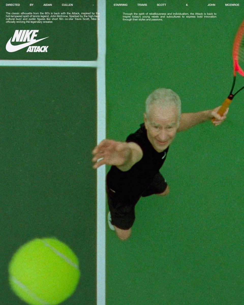 thedropdate's tweet image. 🎾'Rebel Like An OG' Travis Scott and John McEnroe link up in the new Nike Campaign for the return of the Nike Mac Attack.

Rumoured for a release this month, keep it locked with TDD for further release information🔒

#thedropdate #nike #nikemacattack #travisscott #johnmcenroe