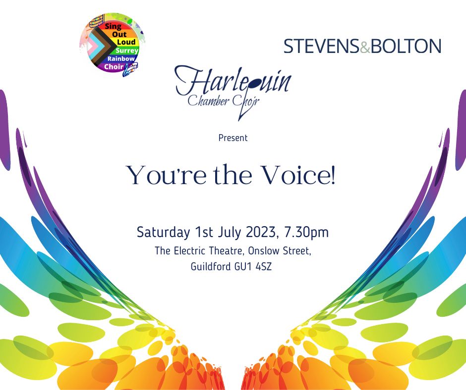 We are thrilled to have our Nota Bene choir participating alongside the <a href="/HarlequinChCh/">Harlequin Chamber Choir</a> and the <a href="/rainbowchoir/">Surrey Rainbow Choir</a> which is recognised as Surrey's exclusive LGBTQ+ focused choir. 

Secure your tickets here: ticketsource.co.uk/harlequin-cham…

#Guildford #Surrey