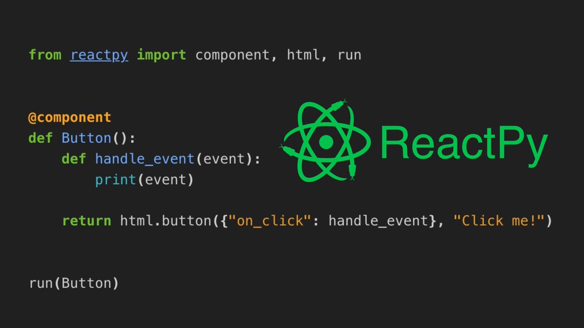 midudev's tweet photo. ¡React + Python es una realidad!

Crea aplicaciones web con ReactPy y sin JavaScript.

Tienes componentes, props, estado y mucho más:
https://t.co/pEITng4oeR https://t.co/1IY1akZQBx