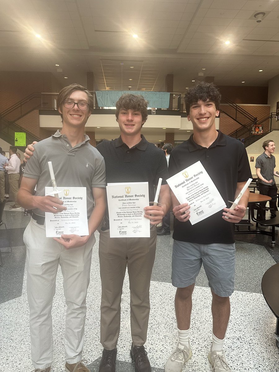 This year the boys were challenged to really step it up in the classroom and now we have 3 in National Honors Society! congrats Brendan, Peter, and Mike! #STUDENTathlete