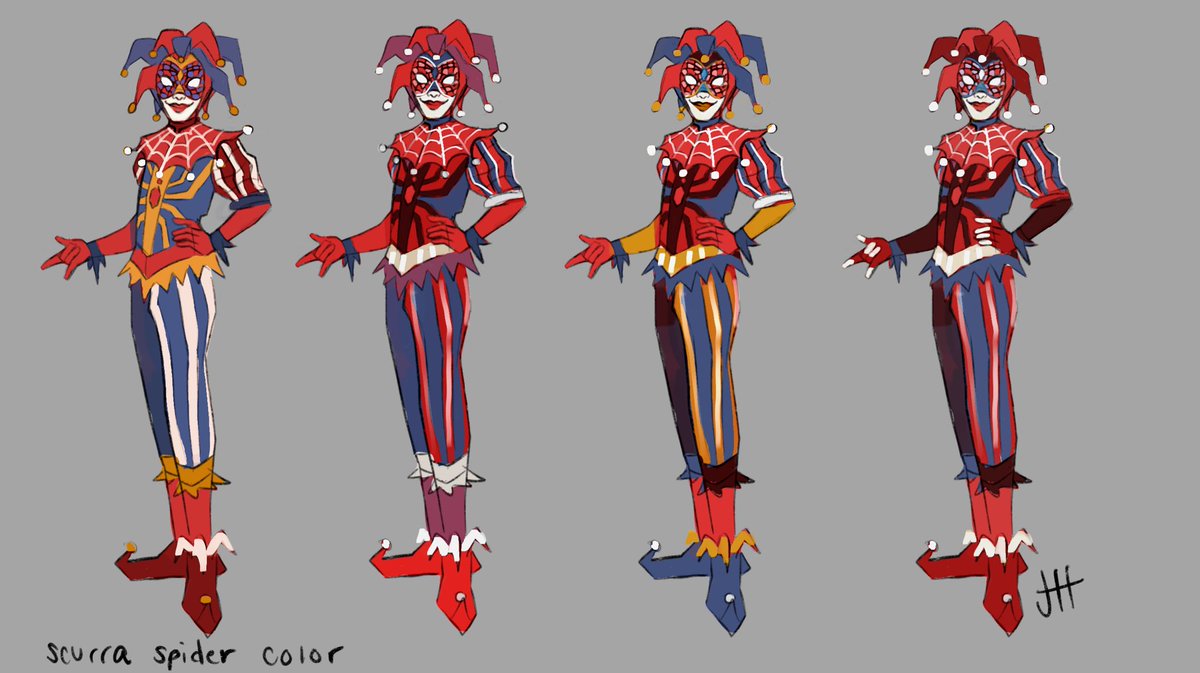 Trying to decide on colors for a spidersona 👀