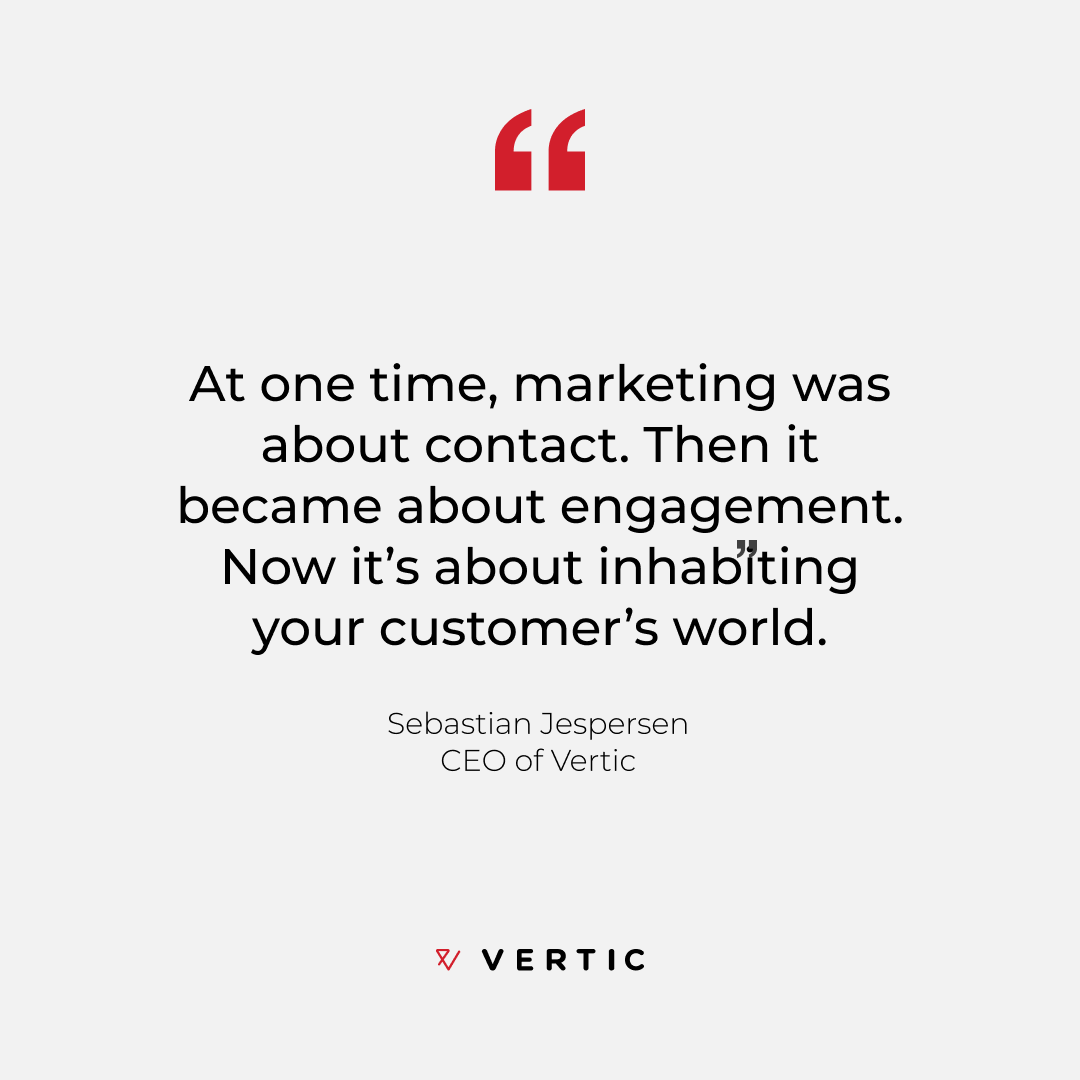 Traditional business models have shifted, brands need to adopt to a 'one-with-one' marketing model. Learn more here: vertic.com/share-of-life