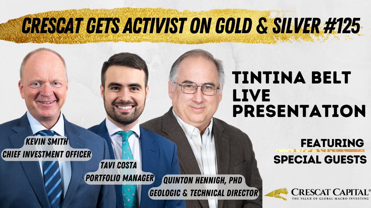 Join $BYN CEO @Christie2Tara & CEOs from @RacklaMetals @TectonicMetals @SnowlineGold to discuss our respective projects on this week's @Crescat_Capital 'Activist on Gold & Silver Series'. 🎙️Tune in Jun 16, 11 AM PT / 2PM ET Watch here: hubs.li/Q01T6Tc10 #YUKONGOLD