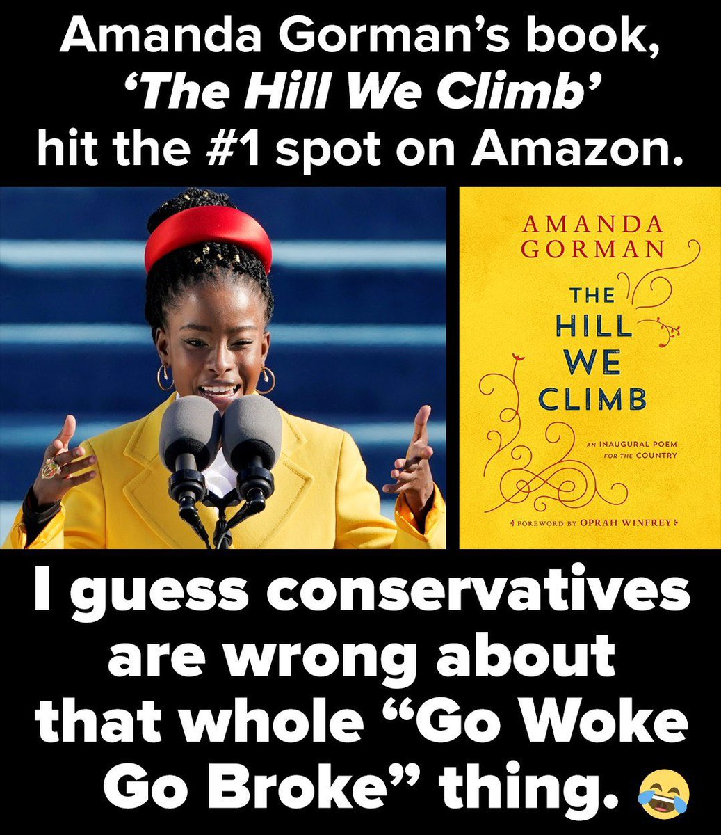 Florida had banned #AmandaGorman’s book 📖 , #TheHillWeClimb. Thanking De-Santos for shining a light 💡on her book 📒🔦,  it has since hit the #1️⃣  spot on Amazon 📚. The #BookBan has been De-Activated 😁. 

#BookReview #BookLovers #TheLightWeCarry 🔦💡#BooksWorthReading