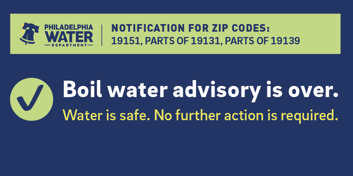 Philadelphia Water on Twitter "The boil water advisory announced June