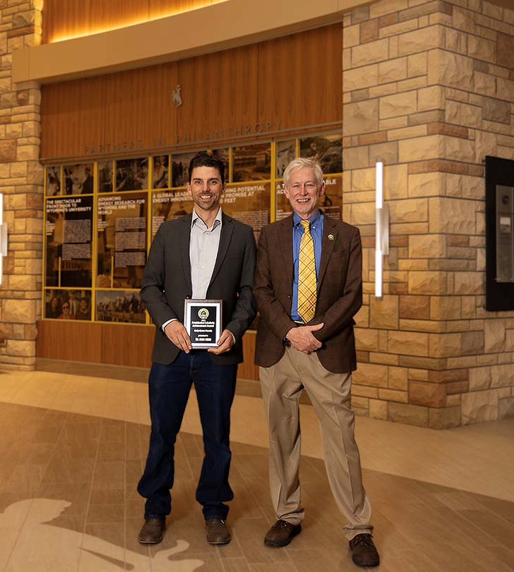 I was very happy to receive one of UWyo's Presidential Scholar Award for Early Career Faculty last month.