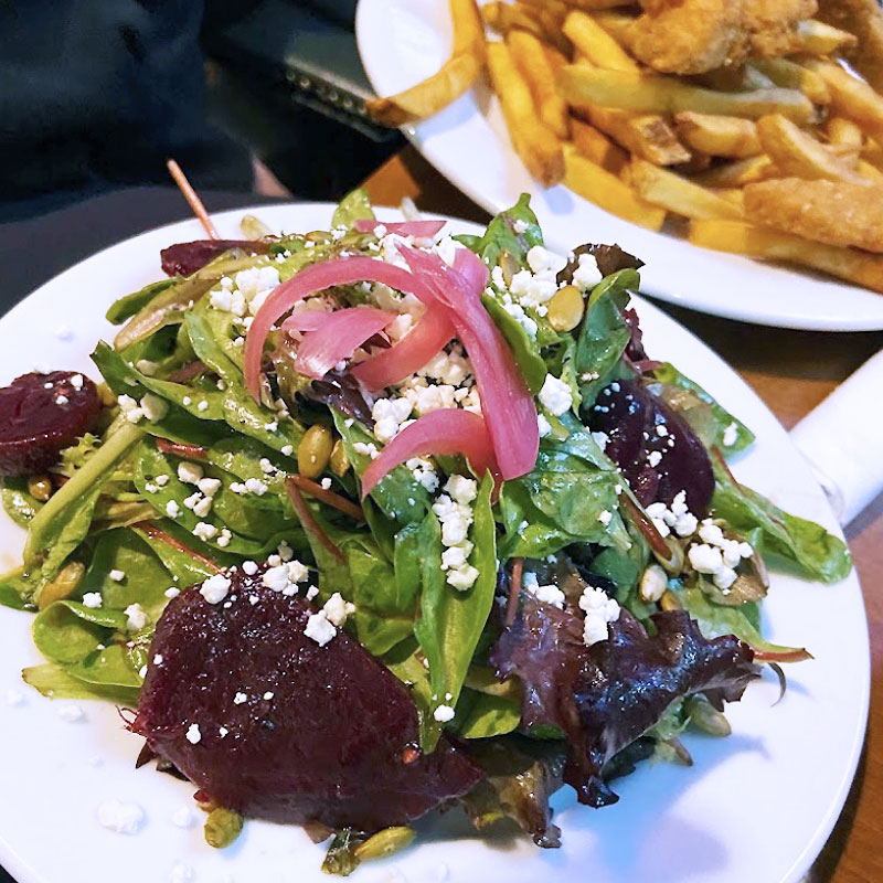 Need a FRESH lunch idea? Fuel up with this tasty Pickled Beet Salad - a perfect Side for just about anything or add Chicken to make it a satisfying Main 🥗

📸 Google User: Mina Movahedi

#FirkinPubs #GTAEats #torontofood #torontoeats #torontorestaurant #cravethe6ix #lunchideas