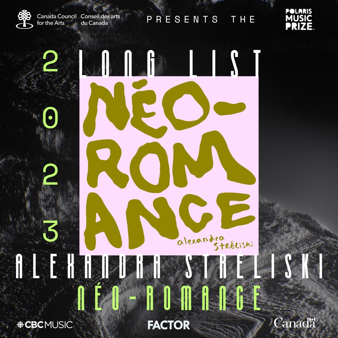 PolarisPrize's tweet photo. .@alexstreliski 'Néo-Romance' has been nominated for the #Polaris2023 #LongList.
Alexandra Stréliski 'Néo-Romance' est en nomination sur la #Longueliste du #Polaris2023.
@Conseilartscan @CanadaCouncil
#FACTORFunded https://t.co/yxZtmofvN3