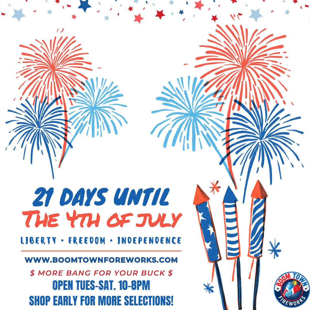 The Party is almost here!!
Shop Early to avoid overcrowding and to have more selections! Don't wait until the last minute!! #July4th
#fireworks #celebrate #Pyromania #holiday #maythefourthbewithyou #IndianArmy #Indiana #Illinois #Chicago #foryourpage