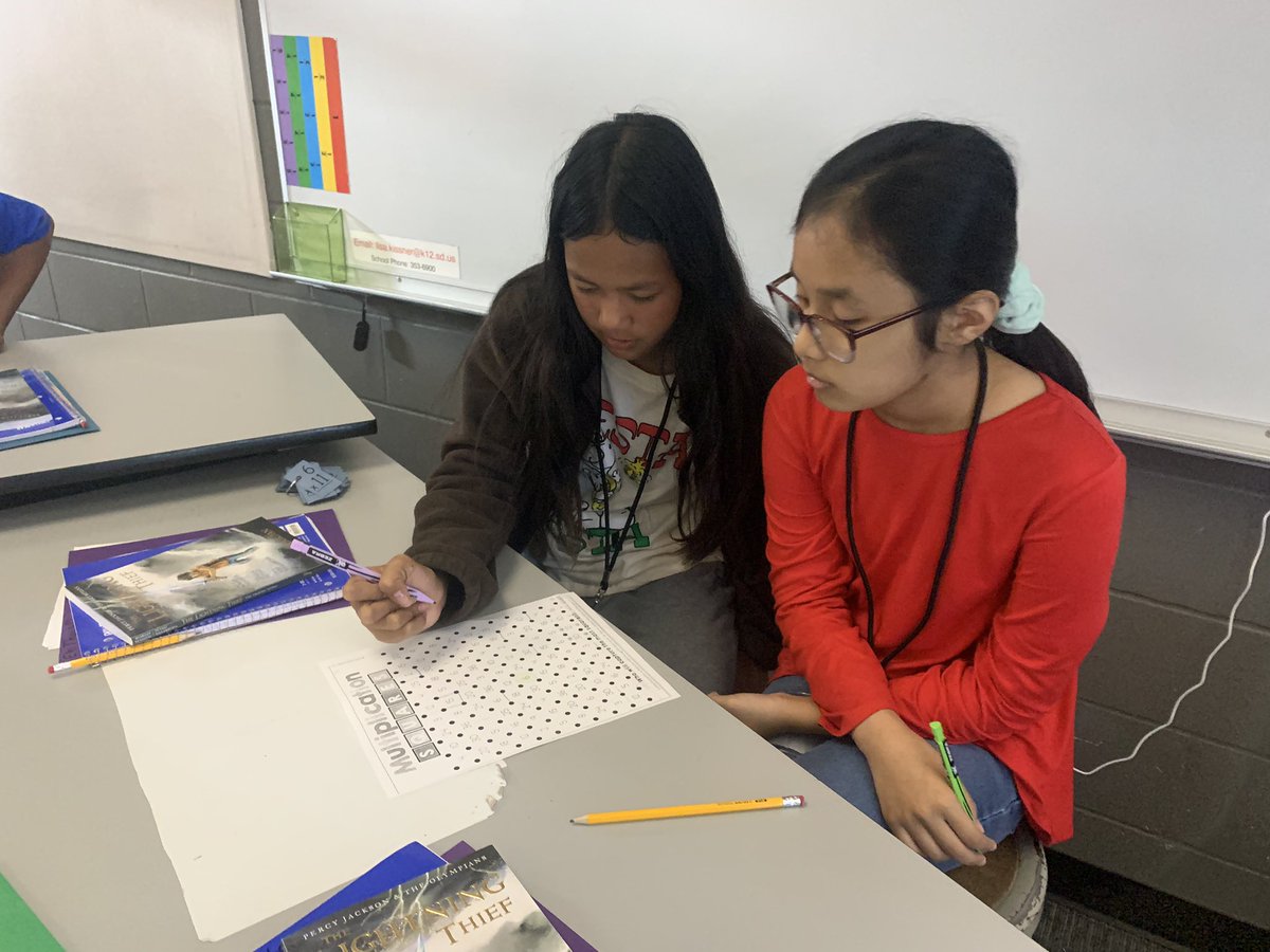 Multiplication facts are a must to know.  Lots of practice happening in summer school.  #hurontigers