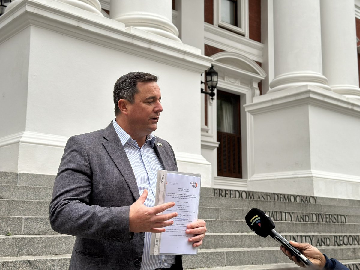 Today I met with Dirk Hermann, the CEO of Solidarity, and Heindrich Wyngaard, the Executive Chairperson of Cape Forum, to discuss their petition to Parliament to have the Employment Equity Amendment Act reviewed in order to hold the executive accountable on this draconian law.