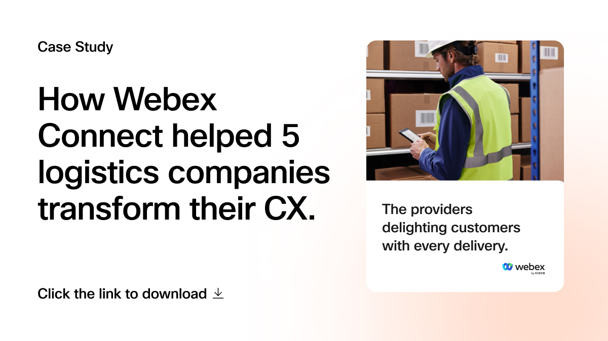 webex_cpaas's tweet image. Check out how Webex Connect helped these logistics companies deliver unique experiences with every shipment: spr.ly/6015OFIXh

#WebexConnect #CustomerSuccess