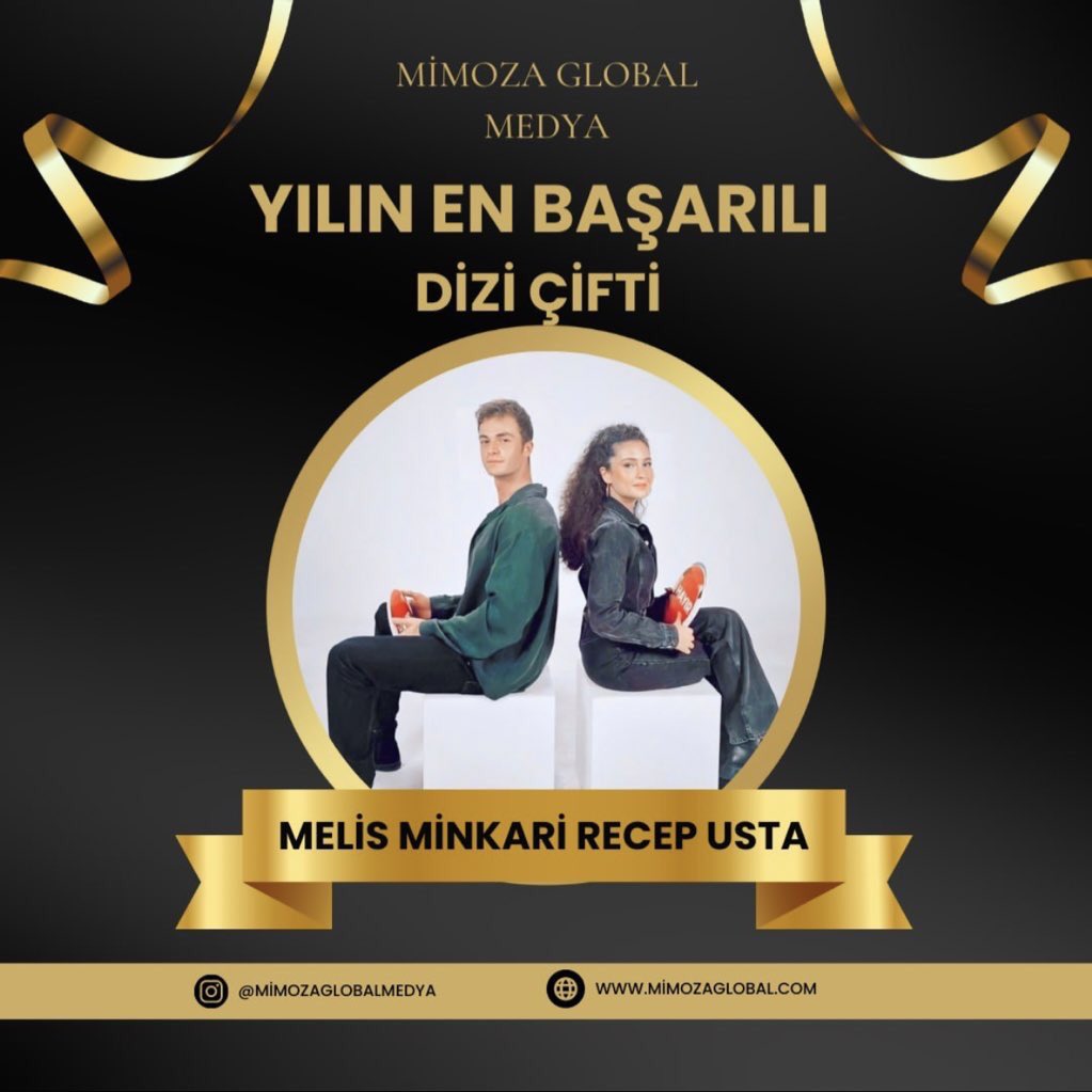 Mimoza Global Medya 1. Uluslararası Ödül Töreninde Yılın EN başarılı dizi çifti #RecepUsta ve #MelisMinkari oldu 💥

#Kardeşlerim