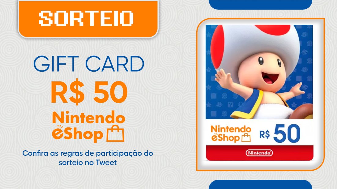 🍀 SORTEIO
🎁 x1 Gift Card de R$ 50

⭐️ A Transmissão N acontece hoje às 19h com novidades para o Switch e vamos celebrar sorteando um Gift Card

Para participar:

1. Seguir 
<a href="/necrolipe/">'Necro' Felipe #UnivNintendo</a> 
2. Marcar um amigo com a #transmissãoN
3. RT

📅 Sorteio às 20h de hoje
🙏🏽 Boa Sorte !!