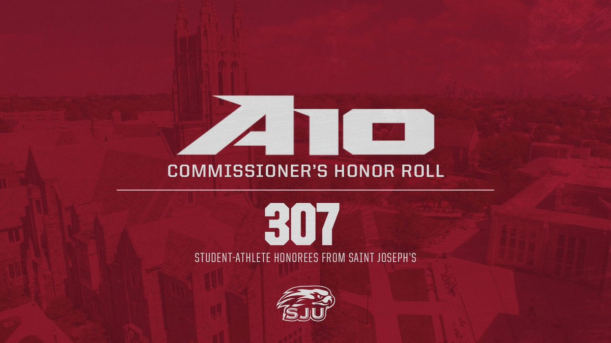 SJUHawks's tweet photo. Congrats to our 307 Hawks named to the Atlantic 10 Commissioner's Honor Roll! #THWND

🔗 https://t.co/V9gupnIr3A https://t.co/3ADmMNOotp