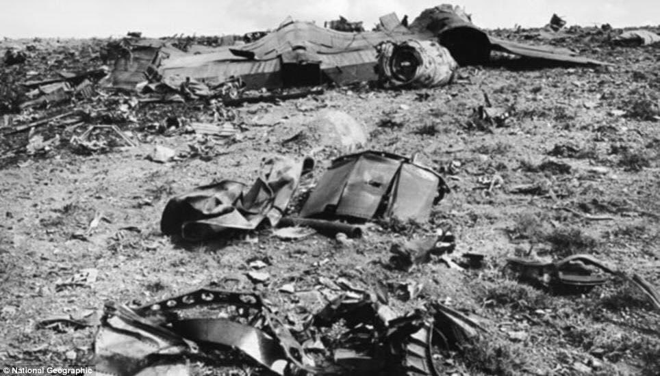 January 1963 crash of an A-12 spy plane. Ken Collins was the pilot. He left the Air Force to join the CIA, then later re-join the Air Force and flew the SR 71. The picture is of the debris of the A-12 and of a sanitation truck from Area 51 that came in to clean up the wreckage.…