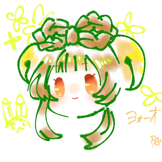 フフフここまで描けるようになっちゃったよ......ヨォーヨちゃん頑張って育てます(低レア経験値本?を間違え他配分で使ってしまった。)