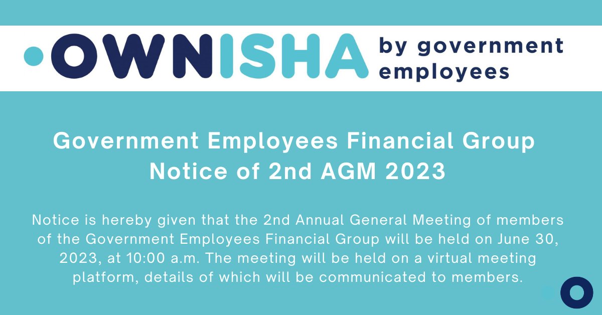 Notice of the 2nd Annual General Meeting of members of the Government Employees Financial Group