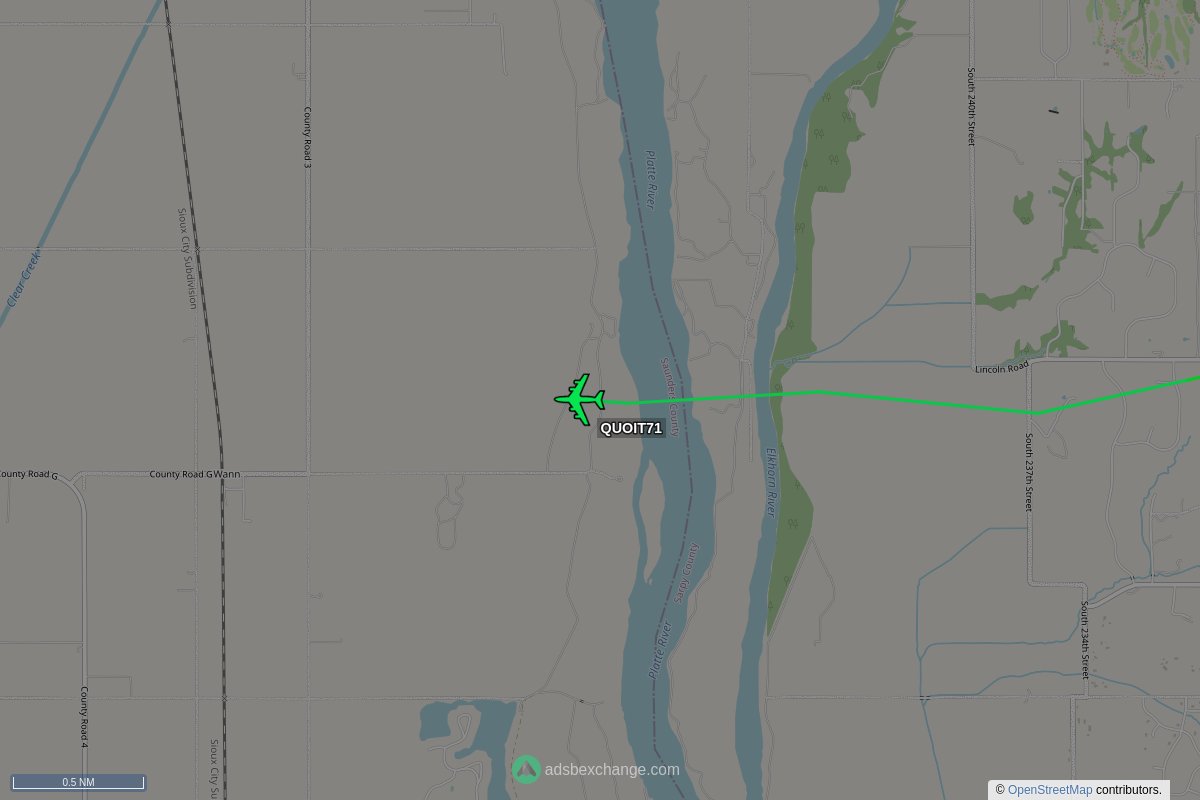 fedsoverhead's tweet photo. US Navy #164409 (a E6) was spotted near Melia-Forest City, NE at approximately 15:49 UTC squawking 2637 https://t.co/ke2eryfXJo https://t.co/bIGxQKuBvQ